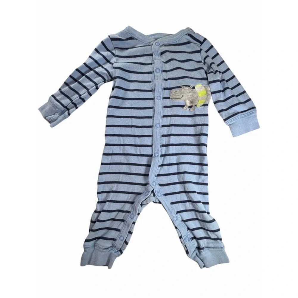 Baby Boy 6 Months Carter's Zip Footed Sleeper Nautical Lot 3 Bundle